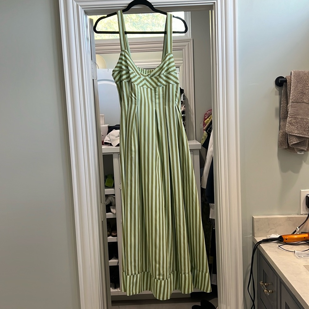 La Ligne Green Striped Dress
